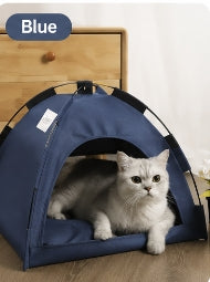 Premium Portable Cat Tent House – Soft & Comfortable Pet Bed